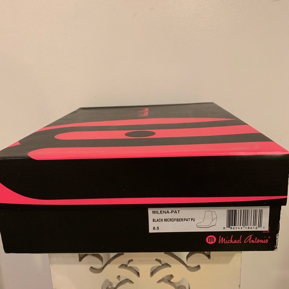 Michael Antonio black wedge ankle boots - Picture 4 of 4